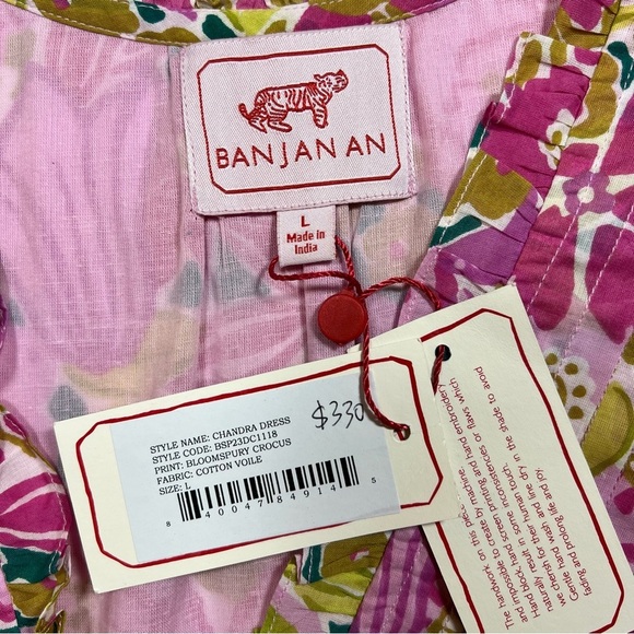 Banjanan | Feminine Cottagecore Floral Tiered Ruffle Chandra Mini Dress | L - Picture 13 of 15